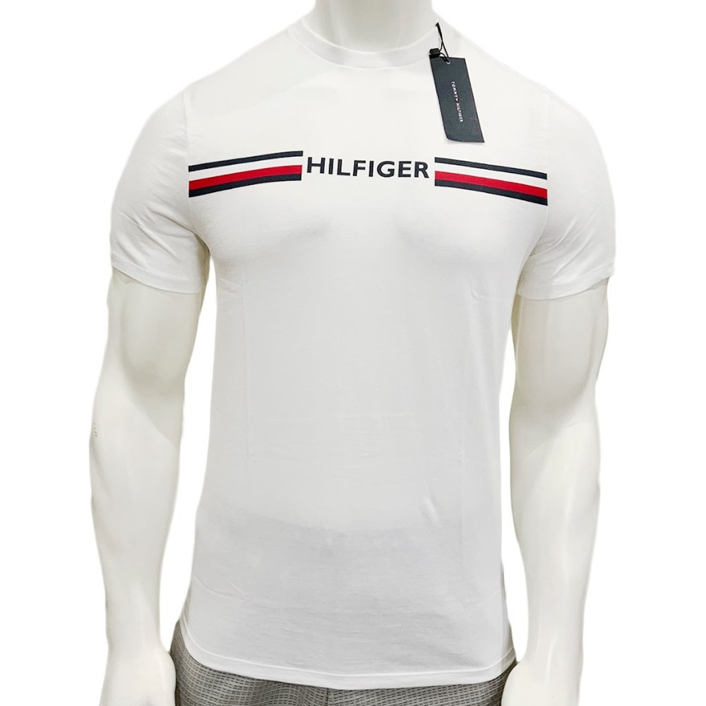NWT TOMMY HILFIGER MSRP $44.99 MEN'S WHITE JERSEY SHORT SLEEVE T-SHIRT SIZE XL